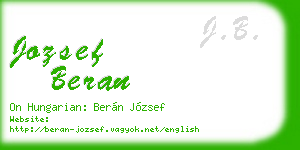 jozsef beran business card