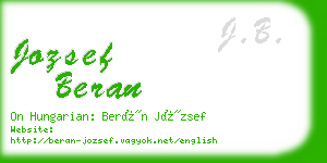 jozsef beran business card